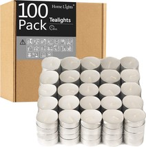 Tealight Candles, 4 Hours, Giant 100, 200, 300 Bulk Packs, White, 100 Pack. - $41.97