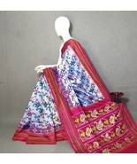Elegant Ikat Silk Saree | Handloom Party Wear Sari for Weddings &amp; Specia... - $1,111.96 CAD