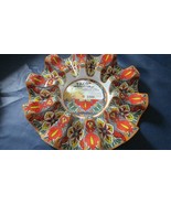 TACO FIESTA CARROUSEL SERVING PLATTER 12&quot; FLORAL - $40.60 CAD