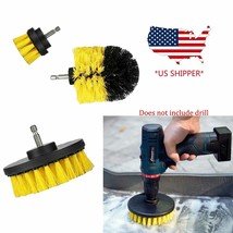 3Pc Set Cleaning Drill Brush Kit Carpet Tile Power Scrubber Cleaner Atta... - £14.32 GBP