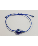 HEART BLUE GLASS BRACELET EVIL EYE BLUE Protection POWER GOOD LUCK Blue ... - £9.33 GBP