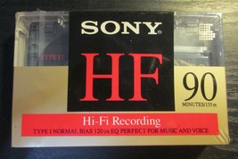 SONY HF type I 90 minute cassette tape NEW SEALED - $8.80