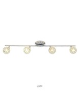 Hampton Bay-4-Light Chrome Fixed Track Lighting Kit Bar Crystal Ball Chrome - $84.44 CAD