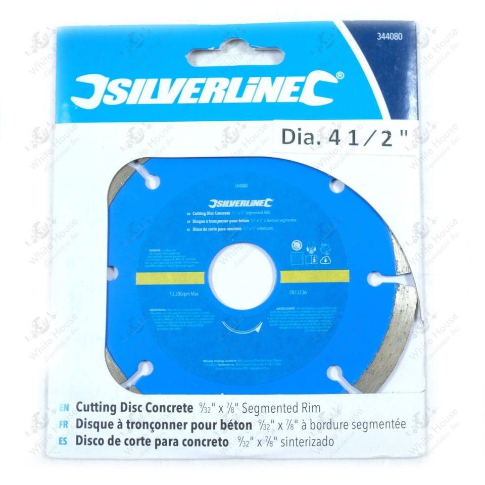 Silverline - 344080 - Cutting Disc, Concrete, 4-1/2&quot; (Pack of 5) - $9.49