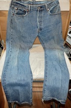 Levi Strauss 501 Jeans Mens Size 33&quot; X 30&quot; Straight Leg 10&quot; Rise Button Up 278F - £18.75 GBP