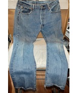 Levi Strauss 501 Jeans Mens Size 33&quot; X 30&quot; Straight Leg 10&quot; Rise Button ... - £18.77 GBP