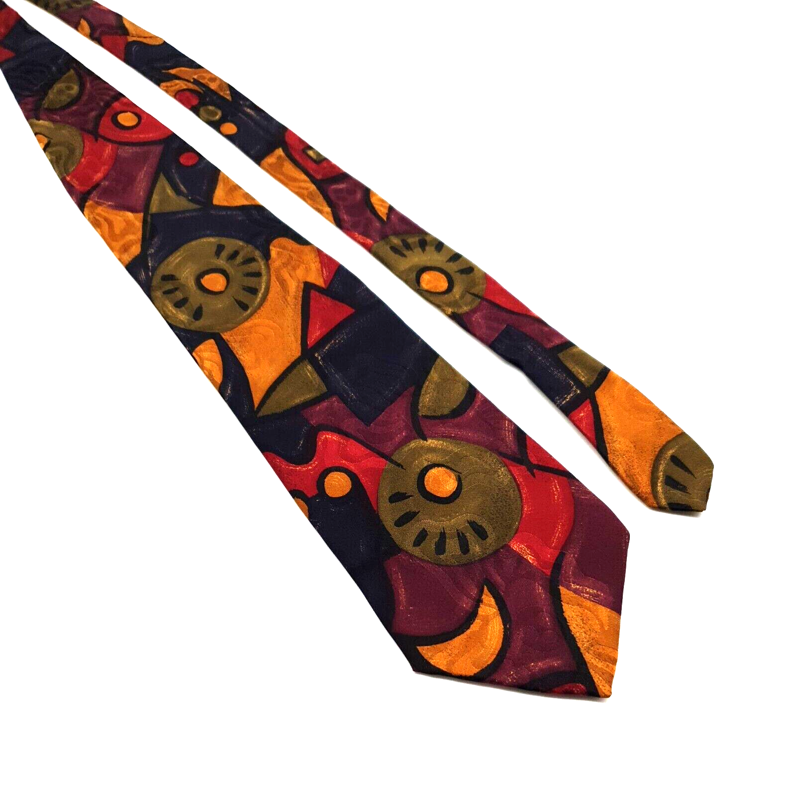 Bugatti Mens Dress Necktie Business Shirt Accessory All Silk Dad Gift Kiwi Art - $18.70