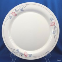 Lenox Glories on Grey Dinner Plate 10-3/4&quot; Cream Chinastone Pink Blue Flowers - £8.93 GBP