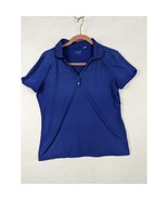 Zenergy Golf By Chicos Womens Polo Shirt Size 1 Short Sleeve Blue - £9.00 GBP