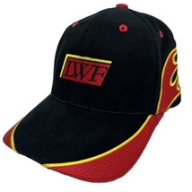 LW French Construction Hat Cap Black with Red Flames Cotton Adjustable One Size - £15.78 GBP