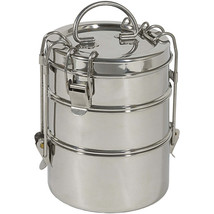 To Go Ware Large 3-Tier Stainless Steel Tiffin Lunch Box Eco Friendly Container - £27.35 GBP
