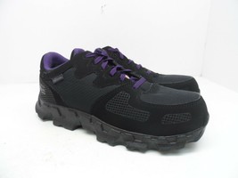 Timberland PRO Women&#39;s Powertrain Alloy-Toe Work Shoe A16TF Black/Purple 10W - £34.27 GBP