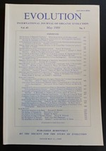 International Journal of Organic Evolution May 1989 Vol 43 No 3 Pg 485-716 - £23.82 GBP