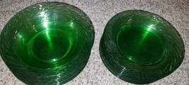 20 Piece Vintage Pyrex Festival Swirl Green Glass Cereal Bowls Pyrex Plates - $99.00