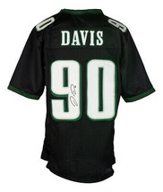 Jordan Davis Signé Personnalisé Noir Pro Style Football Jersey JSA - £138.79 GBP