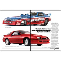 1986 Dodge Daytona Turbo Z Goodyear Tires 2 Page Vintage Print Ad 80s Wa... - £8.29 GBP