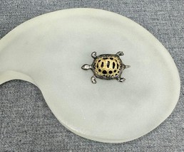 Beautiful Vintage Sterling Silver Beige Turtle Pin Broach Brooch - £11.91 GBP