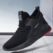 Spring/Autumn Black White Men Shoes Tennis Sneakers New Lace-Up Splice Sports Ca - £30.98 GBP