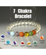7 Chakra Bracelet | Chakra Rainbow Bracelet | Chakra Jewelry Healing Bra... - £18.80 GBP