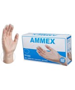 AMMEX Medical Clear Vinyl Gloves, Box of 100, 4 mil, Size Medium, Latex ... - $13.49 CAD