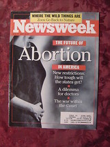 Newsweek July 17 1989 7/17/89 Abortion Central Europe Natural Zoos - £5.19 GBP