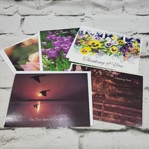 Vintage Greeting Cards Thinking Of You Missing You Lot Of 5 With Envelopes  - £9.46 GBP