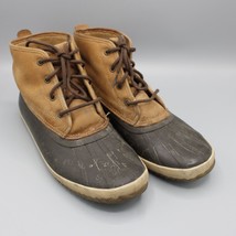 Men&#39;s Sperry STS19894 Breakwater Duck Tan/Brown Leather Lace Up Boot Size 10.5 - £31.64 GBP