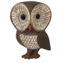 Vintage Owl Wall Plaque Decor Foam Craft 70s Kitschy MCM 7.5&quot; Wall Hanging - £10.17 GBP