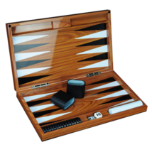 Decorebay Backgammon MDF Rosewood High Gloss Finish 18&quot; Folding Board Game Set - £49.56 GBP