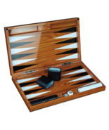 Decorebay Backgammon MDF Rosewood High Gloss Finish 18&quot; Folding Board Ga... - $62.99