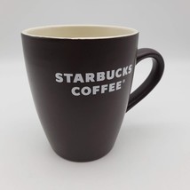 Starbucks Mug Chocolate Brown White Letters Logo Coffee Cup, 12 Fl Oz 2008 - £9.34 GBP
