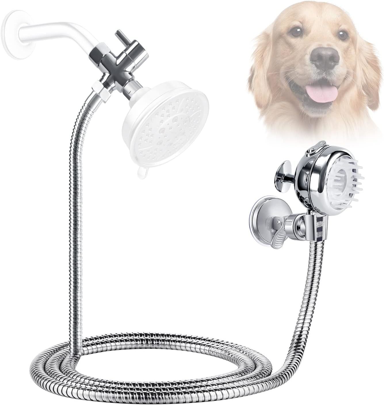 Sneatup Pet Shower Set With 8.2Ft Hose For Bathroom Shower Arm - $38.99