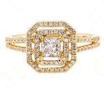 Fine 0.72ct Natural Fancy Light Pink Diamonds Engagement Ring 18K Solid Gold - £1,975.98 GBP