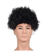 nisex Black Color Curly Clown Hair Wig for Holi &amp; Halloween Festival Cos... - €15,57 EUR