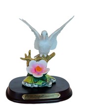 White Dove Figurine Wellington Collection Porcelain sculpture flower bir... - $148.50