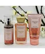 Bath and Body Works Travel Size Champagne Toast Mist, Gel, Body Cream 3-Pc Set - $26.95