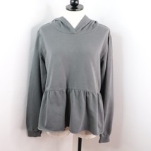 Maurices Women&#39;s XXL Gray Hooded Babydoll Pullover Casual Sweatshirt Top - £10.18 GBP