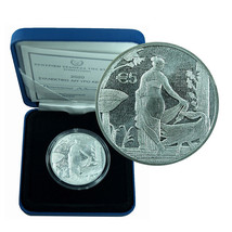 Cyprus Coin 5 Euro Silver Proof Coin 2020 Leda and Swan Mosaic CoA + Box... - $116.99