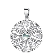 925 Sterling Silver Romantic Love Memory Snow Flower Necklace 100 Languages I Lo - £18.88 GBP