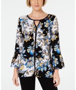Jm Collection Womens Printed Tie-Sleeve Tunic, Size Small - $33.62 CAD