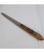 Vintage Robinson Stainless Serrated Curved Grapefruit Knife Wood Handle USA - $20.34 CAD