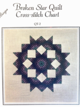 Broken Star Quilt Cross Stitch Chart Pattern 6" X 6" Xyzzx Creations - $12.49