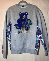 SCREENSHOT Graphic Pullover Sweatshirt Gray SZ L Crew Neck Extra Q16 - $376.75 MXN