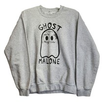 Ghost Malone Unisex Graphic Gray Sweatshirt SZ Medium Used Good Shape - £11.61 GBP