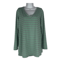 1.4.3. Story by Line Up Women&#39;s V-Neck Long Sleeved Striped Blouse Size Large - £22.03 GBP