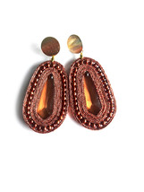 Metallic Earrings, Copper Earrings, Statement Earrings, Contemporary Earrings,  - £17.56 GBP