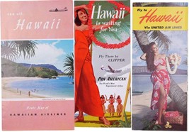 c1952 Hawaiian Islands Travel Brochures Inter Island Pan american Airlines, Unit - £105.09 GBP