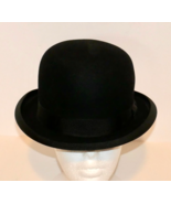 John B Stetson Black Felt Bowler Derby Hat Size 7 - $117.59