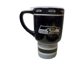 Seattle Seahawks  NFL 15 oz Ceramic Sculpted Travel Mug with Lid - $21.78