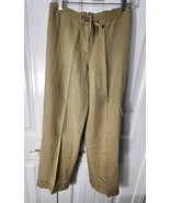 J.Jill Tan Khaki Cargo Pants Women’s S Petite Linen blend Tie-Waist Pant... - $30.18 CAD